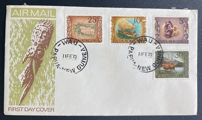 1970 Wau Papua New Guinea First Day Cover FDC - Image 1 of 2