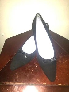 Women’s Pelle Moda boat shoes US size 9 M black Leather Suede pointed toes New - Picture 1 of 10