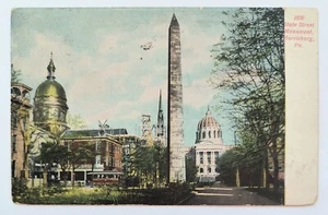Harrisburg PA Pennsylvania State Street Monument Vintage 1905 Postcard D1 - Picture 1 of 2