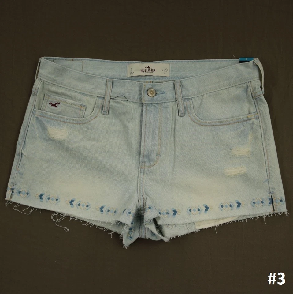 Pantalones cortos de mezclilla para mujer Hollister Destroyed by Abercrombie nuevos con etiquetas Foto 1 de 1