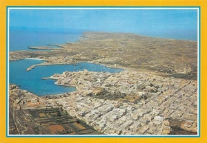 AK Lampedusa Panorama Flugzeug 70er Jahre  - Bild 1 von 2