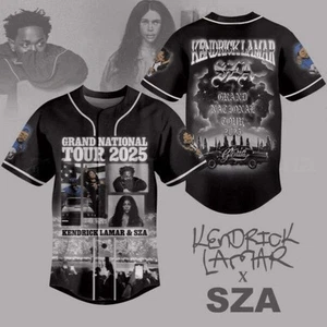 Maglia Baseball Kendrick Lamar & SZA Grand National Tour 2025 - Maglietta Concerto - Foto 1 di 2