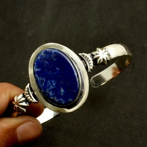 Lapis Lazuli Gemstone Ethnic Handmade Adjustable Bangle Jewelry 24 Gms AB 6899 - Picture 1 of 1