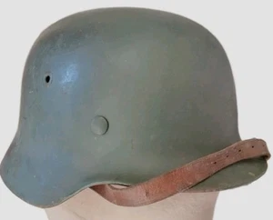 Casque allemand Mod.40 réutilisé par L'armée Norvégienne complet WW2 ORIGINAL - Foto 1 di 6