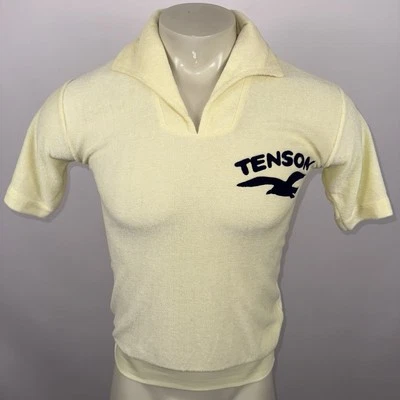 Vintage Terry Cloth Shirt Mens 60s 70s Tenson Beatnik Disco Boogie Nights Small - Image 1 of 4