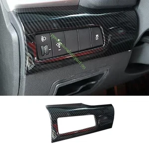For Hyundai Tucson 2016-2020 2021 Carbon Fiber Headlight Button Control Cover 1X - Picture 1 of 9
