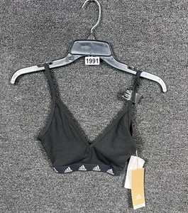 Adidas Women's Purebare Light Support Sports Bra Size 2XS D/DD Black/White NEW - Picture 1 of 9
