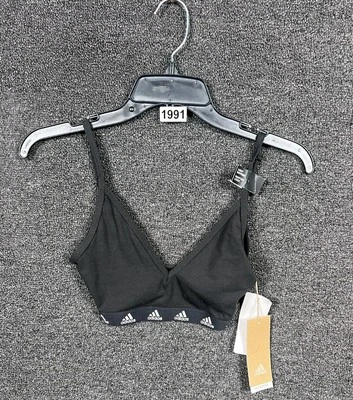 Sujetador deportivo Adidas Purebare Light Support para mujer talla 2XS D/DD negro/blanco NUEVO Foto 1 de 4