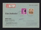 Brief dt. Besetzung 2.WK Luxemburg Mi.1 und DR Mi.795 per Einschreiben Essen
