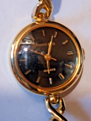 Reloj Pulsera Tiffany & Co 86238 Dos Tonos Mujer Necesita Batería Hecho en Suiza Foto 1 de 4