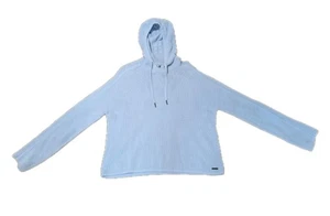 Felpa Betty donna moto mesh full zip atletica cropped felpa con cappuccio blu cielo taglia M - Foto 1 di 9