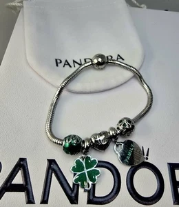 Pandora Charm Bracelet W/Lucky charms included as picture.7" - Picture 1 of 4