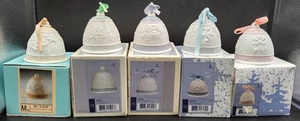 5 Lladro Christmas Bells in Boxes: 1989, 1992, 1993, 1994, 1996 - Picture 1 of 13