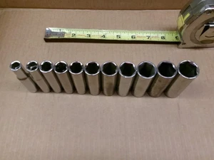 Craftsman USA 11-Piece 3/8" Drive 6-Point Deep Socket Set 9-19 MM G Series - Picture 1 of 15
