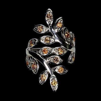 Anillo de plata de ley 925 zafiro redondo corte diamante piedras preciosas naturales talla 8 Foto 1 de 4