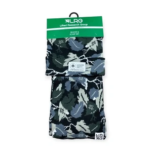 LRG Lifted Research Group Gorro Tejido y Bufanda Gris Bosque Camuflaje Invierno Nuevo con Etiquetas - Imagen 1 de 3