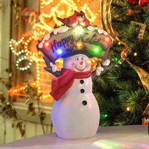Weihnachten Tischdeko Schneemann mit LED Licht Home Party Hochzeit Deko - Bild 1 von 9