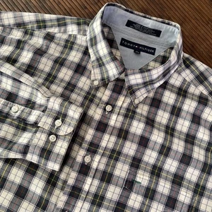 Tommy Hilfiger Men’s 100% Cotton Plaid Long Sleeve Button Up Shirt Size XL - Picture 1 of 11