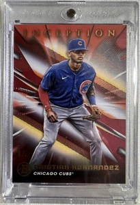 Cristian Hernandez-SS-Cubs•2023 Bowman Inception-Red Shimmer Foil•4/5 - Picture 1 of 2