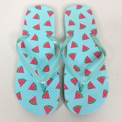 Sandalias de playa de goma espuma azul sandía para mujer 9/10 Foto 1 de 4