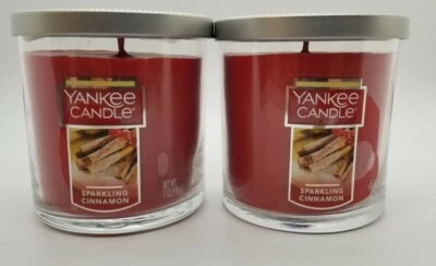Yankee Candle SPARKLING CINNAMON SCENT - 7oz Small Tumbler Candles Set of 2 NEW - Image 1 of 4