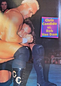 1999 Vintage Magazine Illustration Pro Wrestler Chris Candido vs Rob Van Dam - Picture 1 of 1