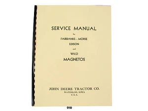 Manual de servicio John Deere Magneto Edison, Wico, Fairbanks Morse *910 - Imagen 1 de 4