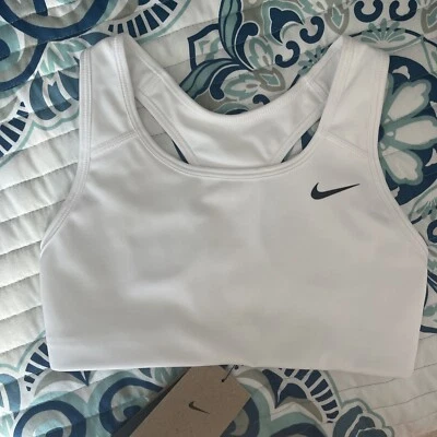 Sujetador deportivo sin relleno Nike XS para mujer yoga gimnasio correr blanco BV3630-100 NUEVO CON ETIQUETAS Foto 1 de 4