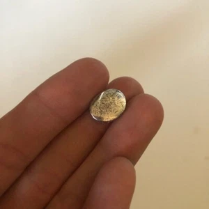 Silver oval bean pendant (no chain) - Picture 1 of 8