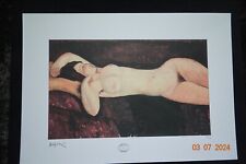 Amadeo Modigliani Lithographie Größe 50x35 cm! Signiert, limitiert, Prägestempel