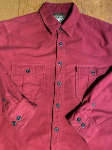 Eddie Bauer Sport Shop Men’s Size LT Chamois Red Long Sleeve Button Up Comfort - Picture 1 of 9