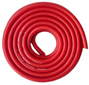 4 Gauge 25 Feet Red Flex Power Wire Strands High Voltage Marine Cable - Picture 1 of 10