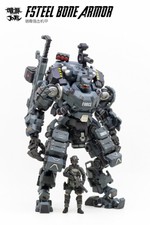 1/24 Model Mecha w/f soldier - JOY TOY Steel Bone Armor Classic Grey(51921011-2)
