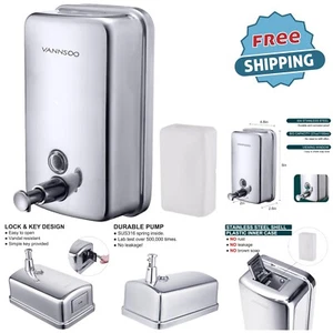 304 Stainless Steel Wall-Mounted Soap Dispenser - Convenient and Reliable - Picture 1 of 9