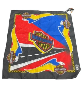 Vintage 90s Harley Davidson Motor Cycles Bandana - Picture 1 of 5