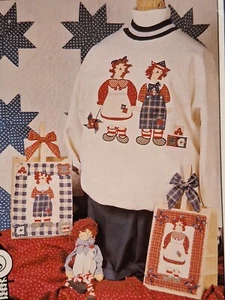 Applique Gift bag Craft 142 Pattern Whole Country Caboodle Raggedy Ann Andy UC - Picture 1 of 8