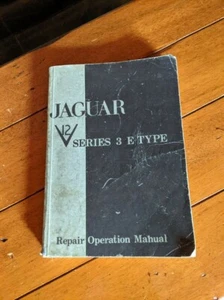 Jaguar E-type Series 3 V12 Repair Operation Manual FREE SHIPPING - Picture 1 of 5