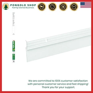 Barrido de puerta premium de 2" de ancho en blanco - aluminio y caucho para protección contra corrientes de aire - Imagen 1 de 4