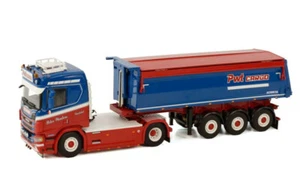 WSI 1:50 SCANIA R NORMAL CR20N 4X2 TIPPER TRAILER-3 AXLE PWT CARGO Collection - Picture 1 of 3