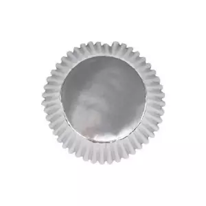 Cupcake Cases Muffin Bun Fairy Cake Baking Cups PME Metallic Silver 30 - Picture 1 of 1