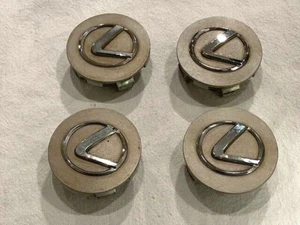 Lexus OEM 1998-2012 LS400 LS460 IS250 IS350 RX300 Set of 4 Silver Center Caps - Picture 1 of 3