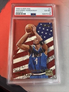 1996 Fleer USA Heroes Anfernee Hardaway PSA 6 Magic #1 - Picture 1 of 2