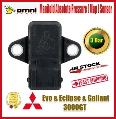 Sensor MAP Omni Power 3 Bar Negro para Mitsubishi Evo Eclipse Gallant 3000GT Foto 1 de 4