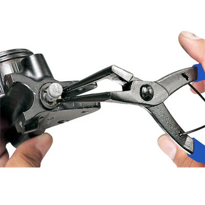 Heavy-duty Snap Ring Pliers Long Nose Retainer Circlip 90° Bending Blue Tool Kit - Image 1 of 4