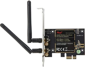 Rosewill Wi-Fi Adapter / Wireless AC600 Adapter / PCI Express Network Card, Dual - Picture 1 of 4
