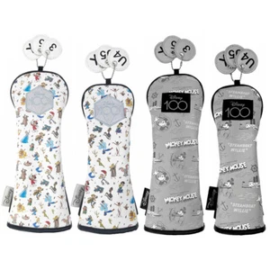 Golf Head Cover for Fairway Hybrid Disney 100th Anniversary White/Gray New Japan - Picture 1 of 5