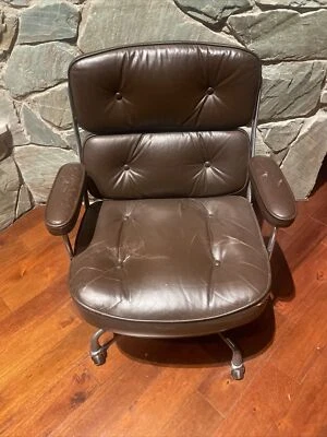 Silla de escritorio ejecutiva Herman Miller Eames Time Life 1989 cuero marrón #8 Foto 1 de 4