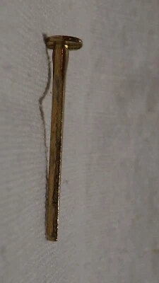 Clavos de maletero antiguos: 1-1/2" de largo, acero enchapado en latón, lote de 1/4 lb Foto 1 de 3