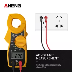 Digital MT87 Electric Clamp Meter Multimeter AC DC Current Volt Amp Tester AL - Picture 1 of 12