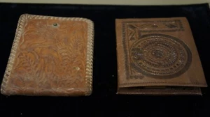 LOT OF 2 KIDS WALLET ONE FAUX LEATHER? USED AND ONE FAUX PLASTIC-NEWER - Picture 1 of 6